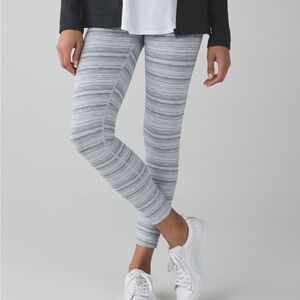 Lululemon High Times striped space dyed leggings gray size 6 women’s high rise